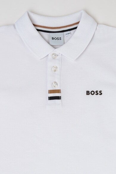 BOSS Kidswear Тениска с памук с яка и лого Момчета