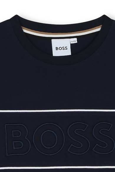 BOSS Kidswear Logós pamuttartalmú póló Fiú