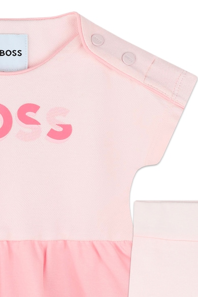 BOSS Kidswear Тениска с памук и клин Момичета