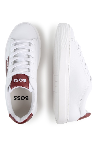 BOSS Kidswear Кожени спортни обувки с лого Момчета