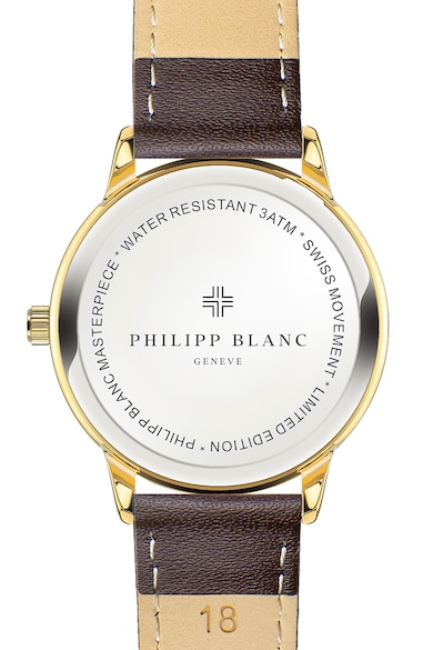 Philipp Blanc Аналогов часовник с кожена каишка Жени