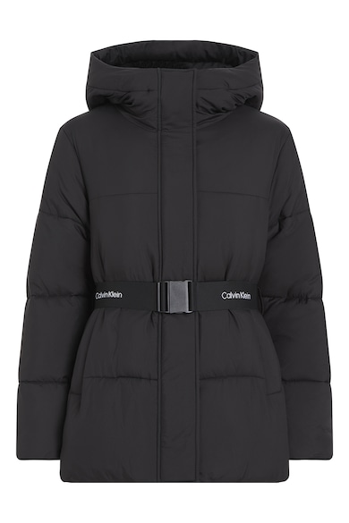 Kapucnis télikabát övvel