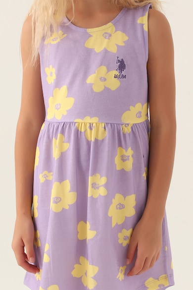 U.S. Polo Assn. Bővülő fazonú virágmintás ruha Lány