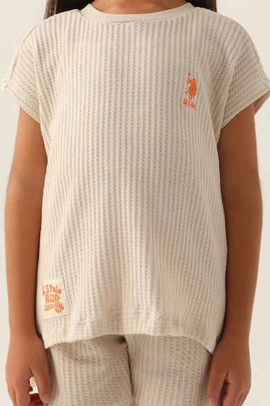 U.S. Polo Assn. Texturált póló és rövidnadrág szett Lány