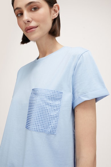 Motivi Kerek nyakú póló strasszköves részletekkel női