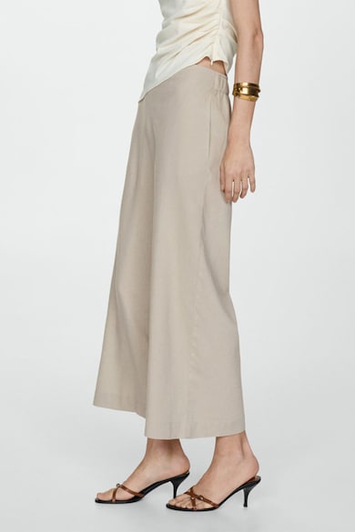 Mango Linovis lentartalmú nadrág bő szárakkal női