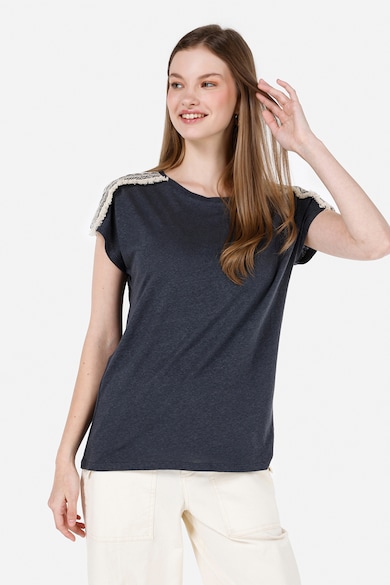 COLIN'S Lentartalmú póló hímzett részletekkel női