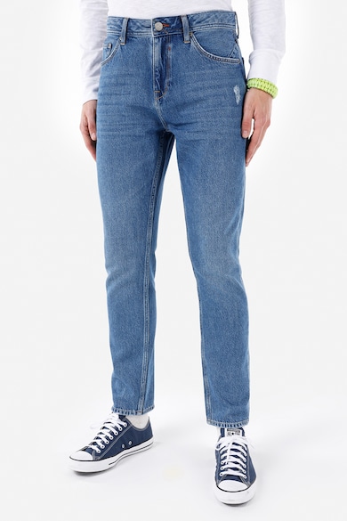 Blugi cu detalii cu aspect deteriorat - Albastru inchis