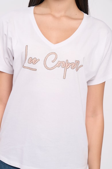 Lee Cooper V-nyakú logós póló női