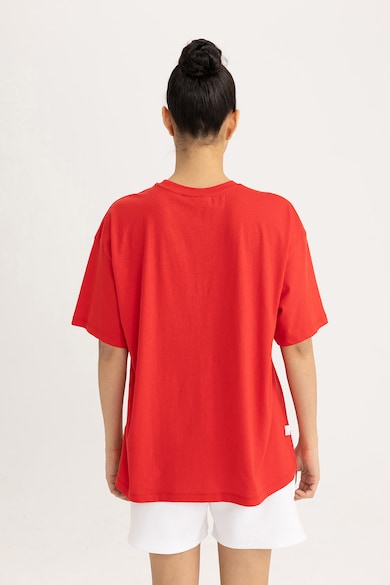 DeFacto Bő fazonú logómintás póló kerek nyakrésszel női