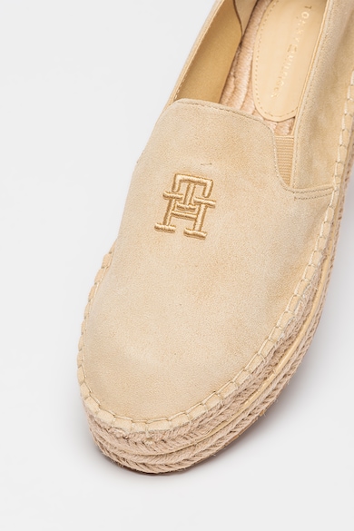 Tommy Hilfiger Nyersbőr espadrilles hímzett logóval női