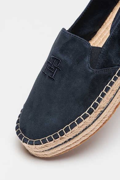 Tommy Hilfiger Nyersbőr espadrilles hímzett logóval női