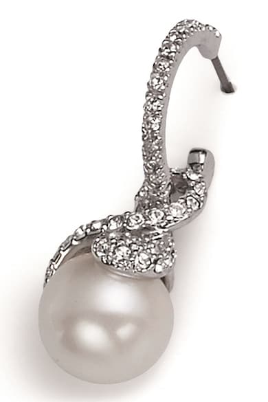 Oliver Weber Rozsdamentes acél fülbevaló kristályokkal és gyönggyel női