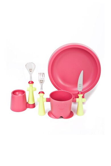 Trebimbi Set de tacamuri roz cu verde - 6 piese Femei