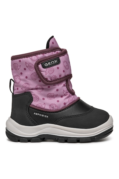 Ghete impermeabile cu velcro - Negru/Lila/Alb optic