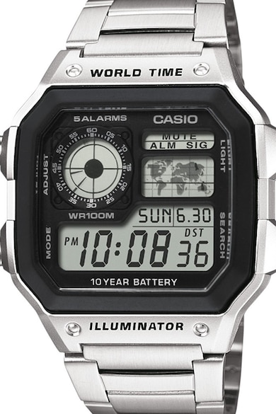 Casio Часовник с хронометър и цифров дисплей Мъже