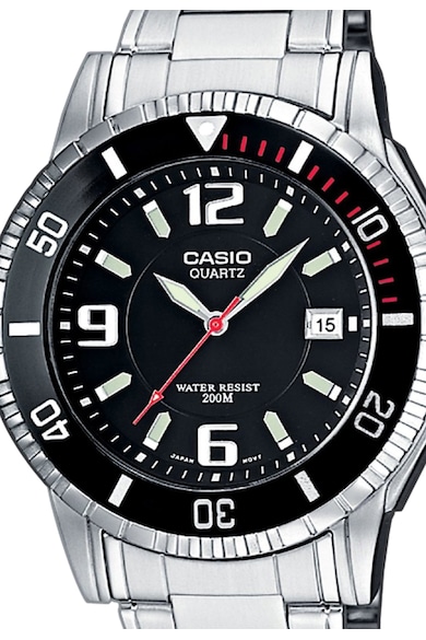 Casio Часовник в черно и сребристо Мъже