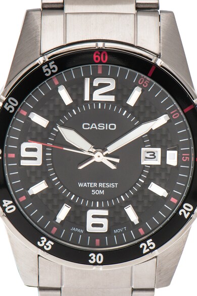 Casio Ceas analog rotund cu detaliu texturat Barbati