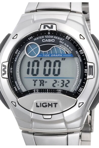 Casio Ceas cronograf unisex Wave, Argintiu Femei