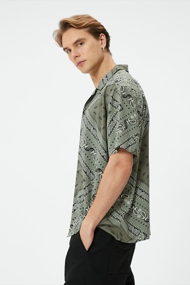 Camasa de bumbac cu maneci scurte