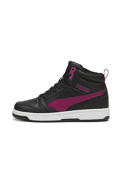 Pantofi sport mid-high de piele ecologica Rebound - Negru/Fucsia