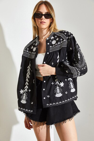 Camasa de bumbac cu model etnic Shade (HBC00006DNHJP-BLACK) | Fashion Days