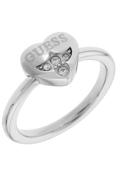 GUESS Szív alakú gyűrű Swarowski kristályokkal díszítve női