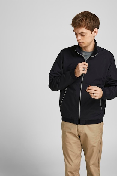 Jacheta cu buzunare cu fermoar - Negru
