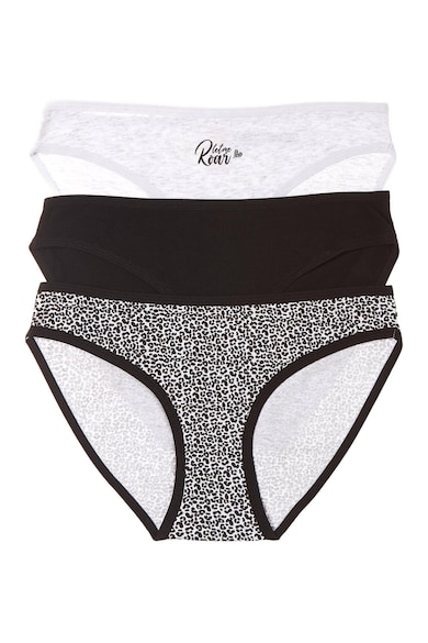 Set 2 perechi de chiloti Mi-Mi - Esotiq - Bumbac - pentru femei - Gri/Negru