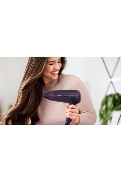 Philips Uscator de par  Essential Care 1600 W, Negru/Roz Femei