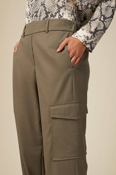 Pantaloni cargo crop din amestec de lana Oltre (P204J204W6-15