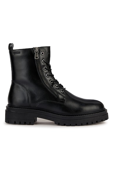 Ghete din piele - Negru/Roz pastel