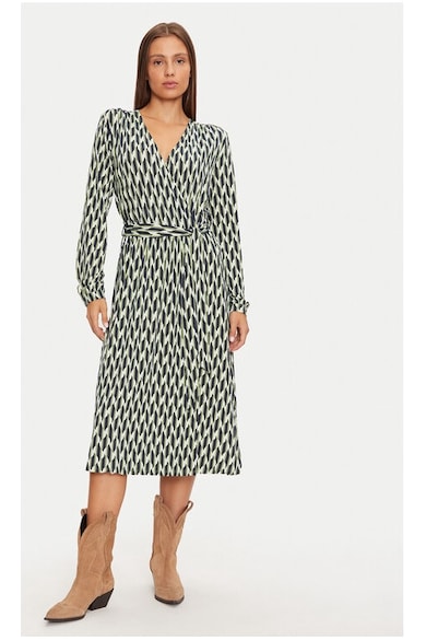 Rochie tip camasa 13001788 Verde Regular Fit - Viscoza