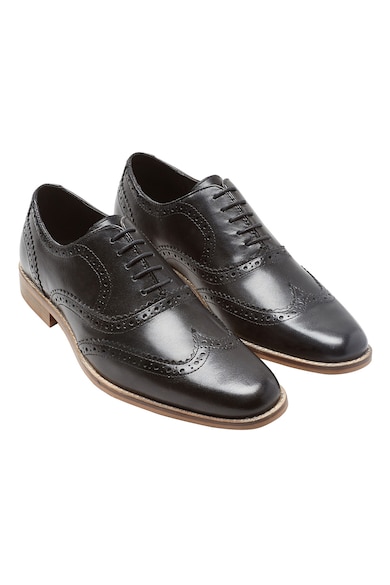 NEXT Pantofi brogue negri de piele Barbati