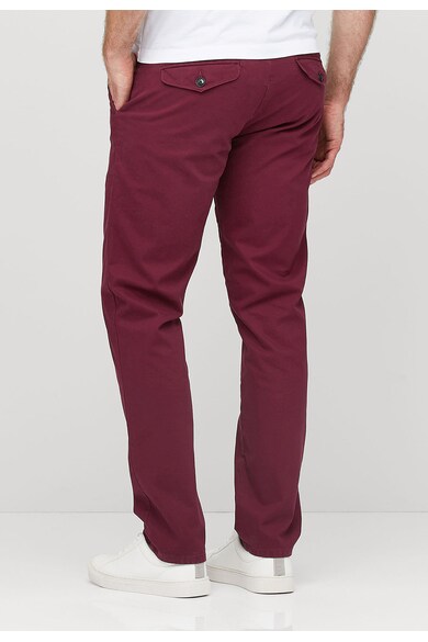 NEXT Pantaloni chino rosu Bordeaux cu o curea Barbati