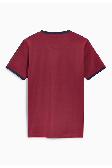 NEXT Вталена тениска в бордо с текстова щампа Мъже