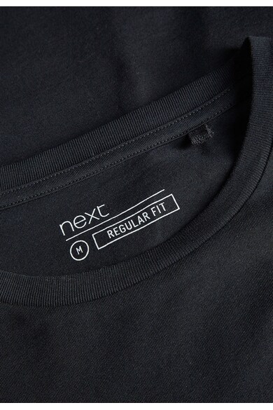 NEXT Bluza neagra regular fit cu decolteu la baza gatului Barbati