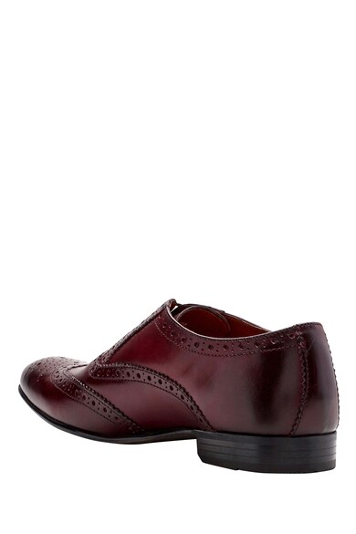 NEXT Pantofi brogue rosu Bordeaux de piele Barbati