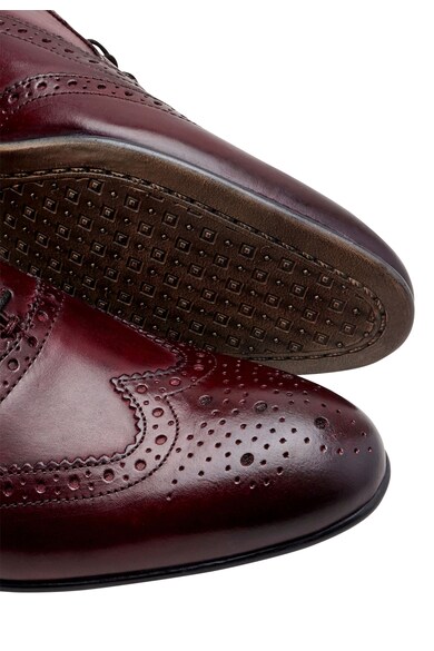 NEXT Pantofi brogue rosu Bordeaux de piele Barbati