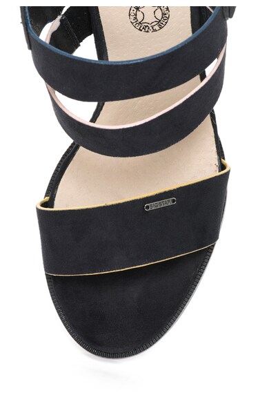 Big Star Sandale slingback negre cu toc masiv Femei