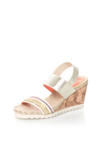 DESIGUAL Sandale wedge cu aspect metalizat Femei