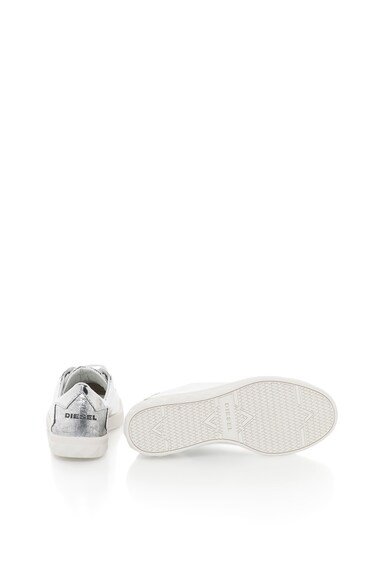 Diesel Pantofi sport argintii cu detaliu cu aspect crapat Olstice Femei