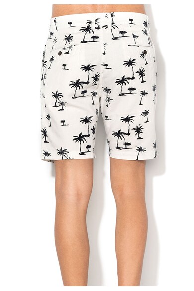 Jack & Jones Pantaloni scurti alb si negru cu imprimeu tropical Barbati