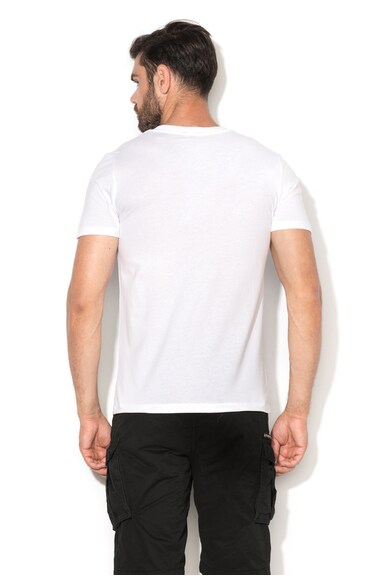 Jack & Jones Tricou slim fit alb cu aplicatie din plasa imprimata Barbati