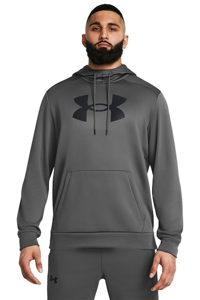 Hanorac lejer cu imprimeu logo pentru fitness - Gri inchis