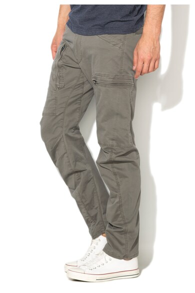 G-Star RAW Pantaloni cargo gri cu croiala conica Powel 3D Barbati