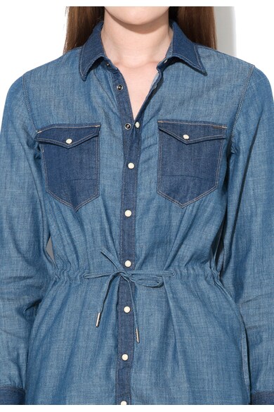 G-Star RAW Rochie tip camasa in nuante de albastru din chambray Femei