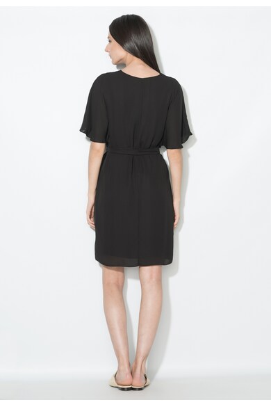 Zee Lane Collection Черна рокля с лек шпиц и колан Жени