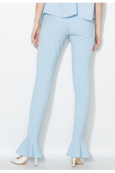 Zee Lane Collection Pantaloni bleu cu terminatii cu volane Femei