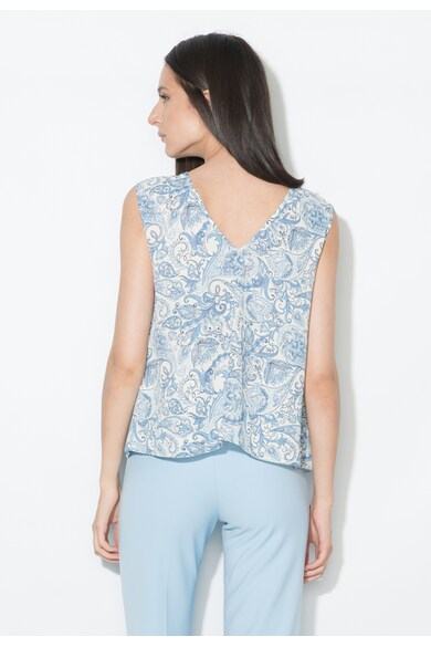 Zee Lane Collection Top alb si albastru cu model floral Femei
